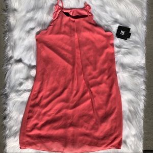 Coral Sleeveless Scallop Dress Large NWT Iz Byer